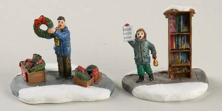 Christmas Village Accessories Sidewalk Sellers - Boxed