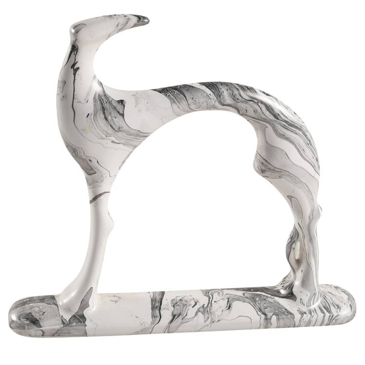 Haeger Figurine Dog Greyhound-Upleft - Boxed