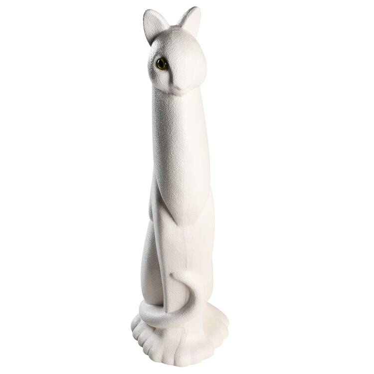 Haeger Figurine Wiking Cat-White Green Eye - No Box