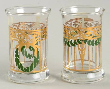 Christmas Dram-Shot Glasses 1996 Dram Glasses Set Of 2 - Boxed