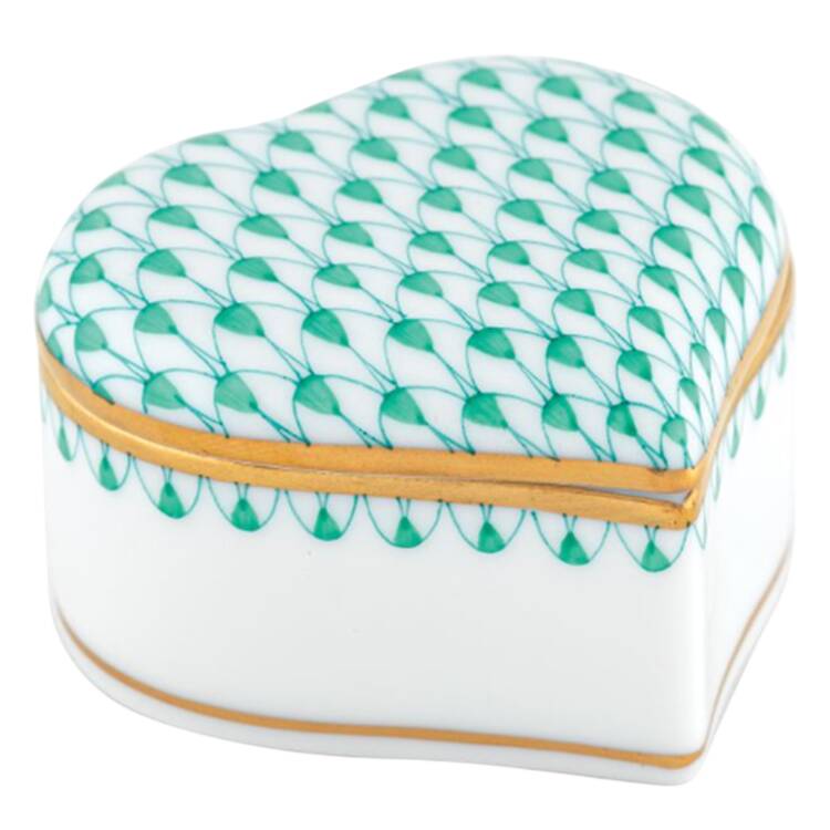 Boxes Heart Shaped Box-Green - No Box