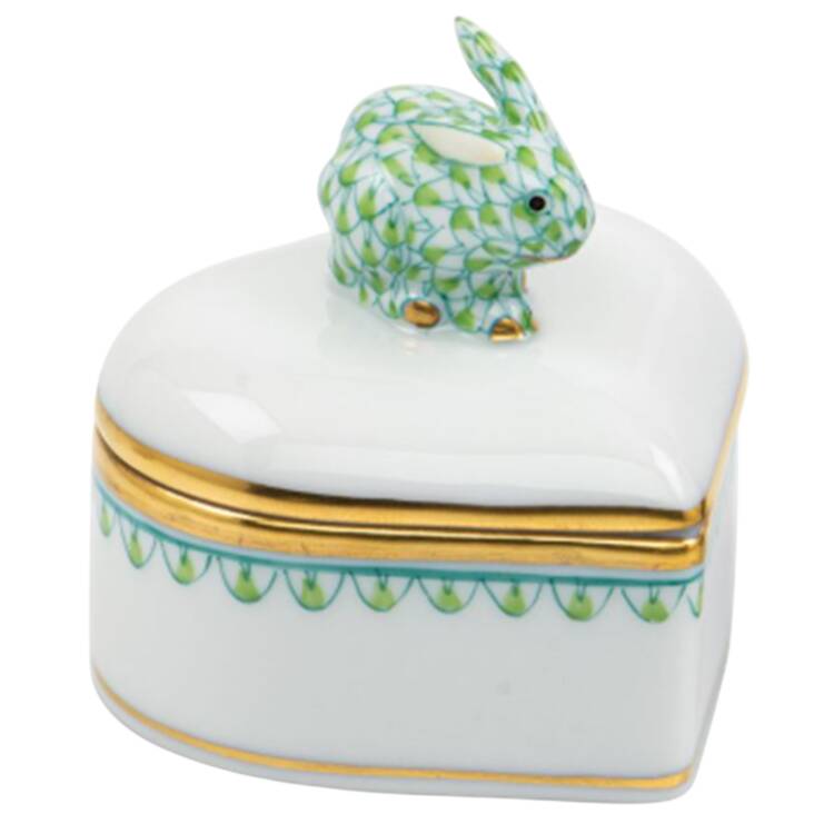 Boxes Heart Box W/Bunny-Keylime  - No Box
