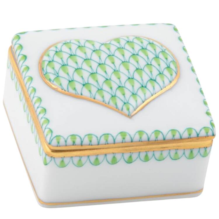 Boxes Embossed Heart Box-Keylime - No Box