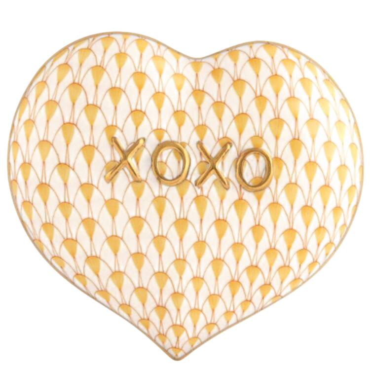 Manmade Objects Hugs & Kisses Heart-Butterscotch - No Box