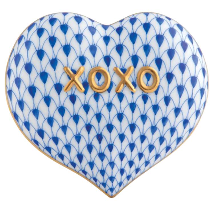Manmade Objects Hugs & Kisses Heart-Sapphire - No Box