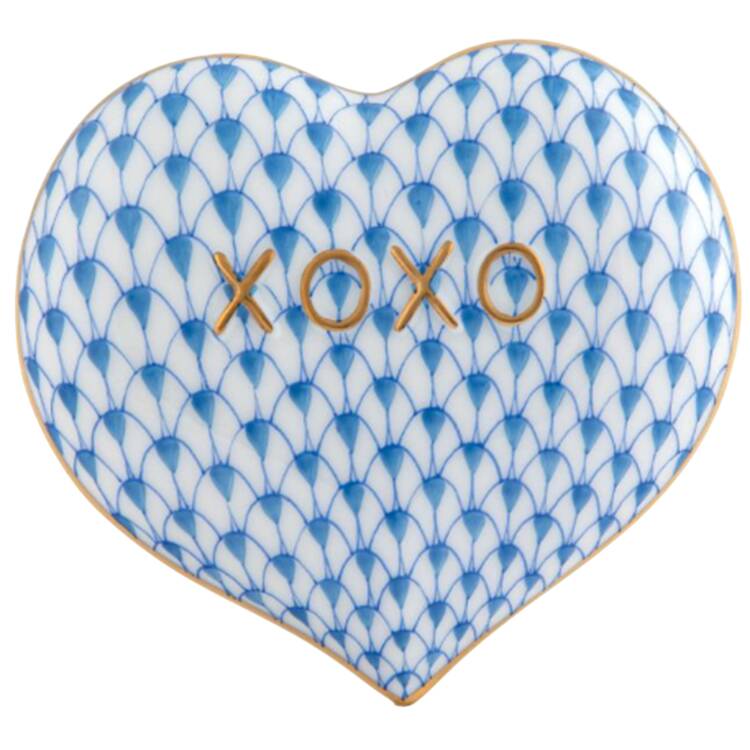 Manmade Objects Hugs & Kisses Heart-Blue - No Box
