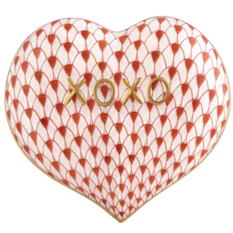 Manmade Objects Hugs & Kisses Heart-Rust - No Box