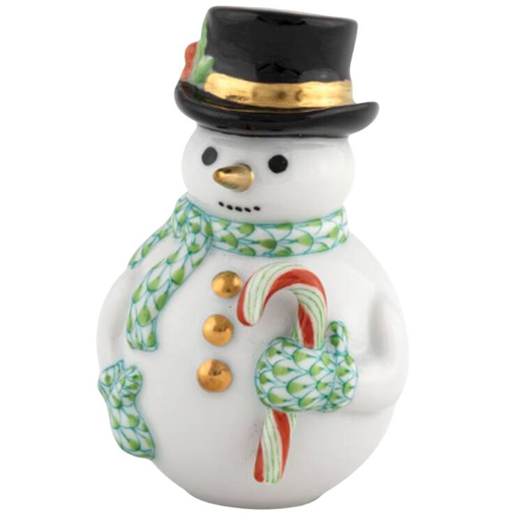 Manmade Objects Candy Cane Snowman-Key Lime - No Box