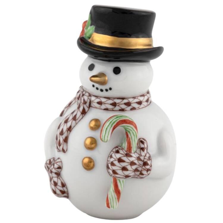 Manmade Objects Candy Cane Snowman-Chocolate - No Box