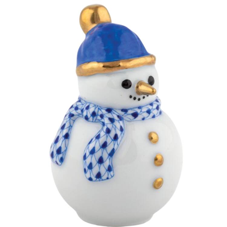 Manmade Objects Mini Snowman-Sapphire - No Box