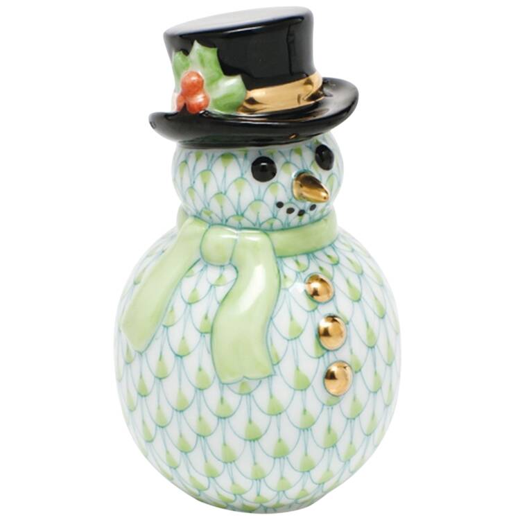 Manmade Objects Snowman With Scarf-Key Lime - No Box