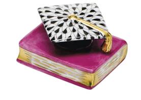 Manmade Objects Graduation Cap-Black/Pink - No Box