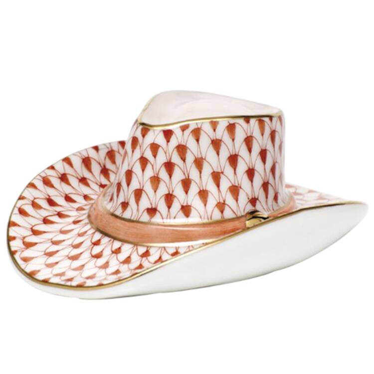 Manmade Objects Cowboy Hat-Rust - No Box
