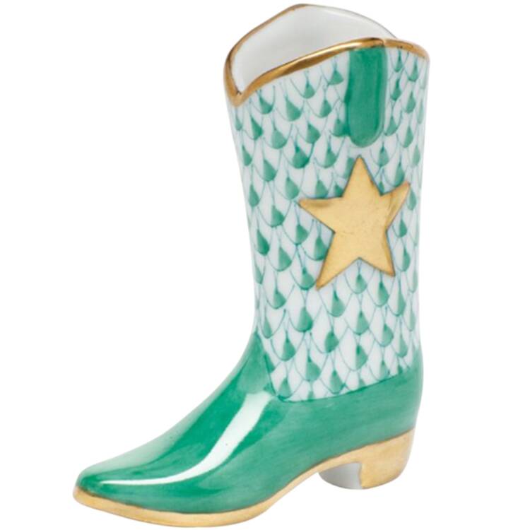 Manmade Objects Cowboy Boot-Green - No Box