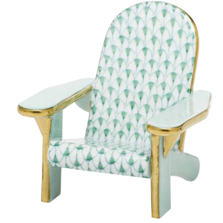 Manmade Objects Adirondack Chair-Green - No Box 235