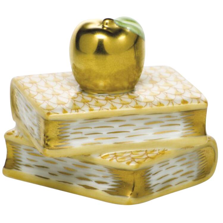 Manmade Objects Apple On Books-Butterscotch - No Box
