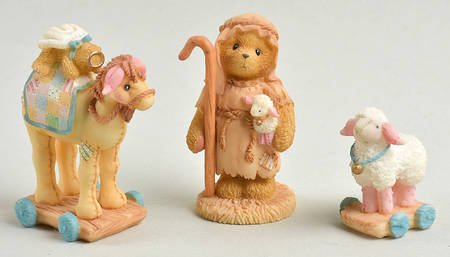 Cherished Teddies Miniature Nativity Shepherd With Lamb And Camel - Boxed