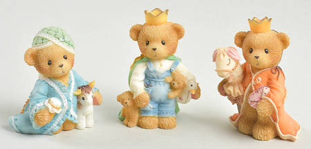 Cherished Teddies Miniature Nativity Three Wise Men  - Boxed