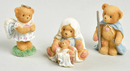 Cherished Teddies Miniature Nativity by Hamilton Collection