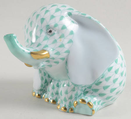 Elephants Eavesdropping Elephant-Green - No Box