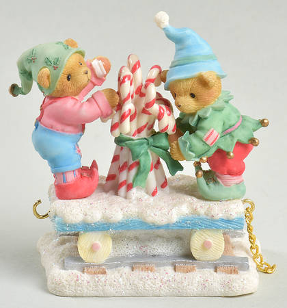 North Pole Express Train-Cherised Teddies I Can Count On You For Jolly Holiday - No Box