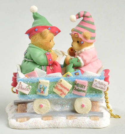 North Pole Express Train-Cherised Teddies Holiday Greetings Stamped W/Love - No Box