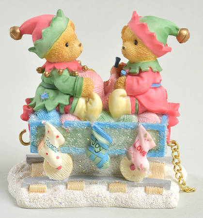 North Pole Express Train-Cherised Teddies Stocking Up On Christmas Joy - No Box