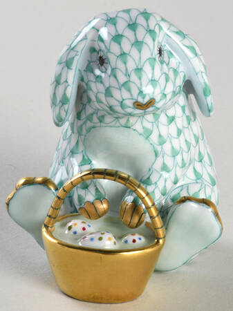 Rabbits-Bunnies (Holidays-Seasonal) Eggstravagant Rabbit- Green - No Box