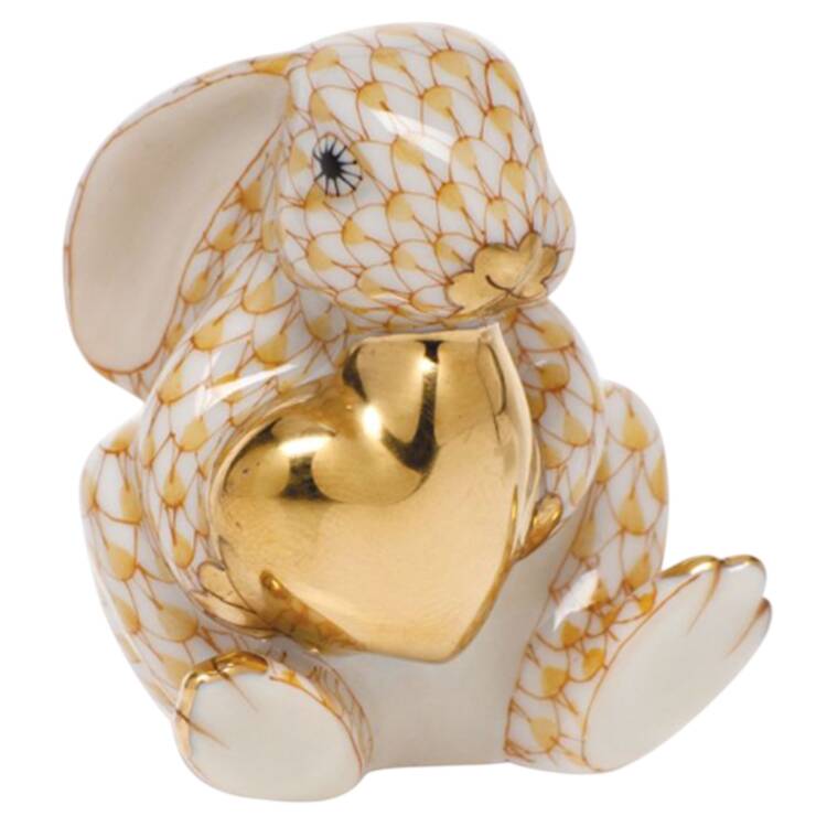 Rabbits-Bunnies (Holidays-Seasonal) Bunny With Heart- Butterscotch - No Box