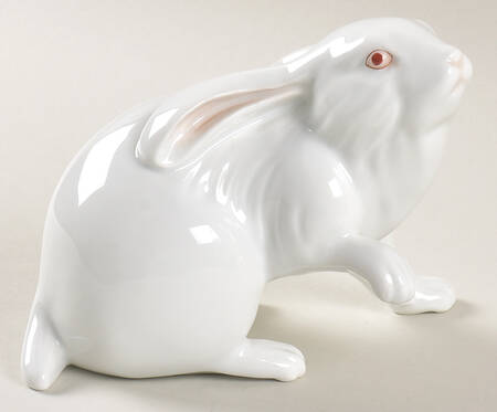 Rabbits & Bunnies (Single) Rabbit Sitting-White/Undecorated - No Box 42