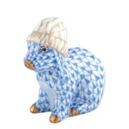 Rabbits & Bunnies (Single) Bunny With Winter Hat- Blue - No Box