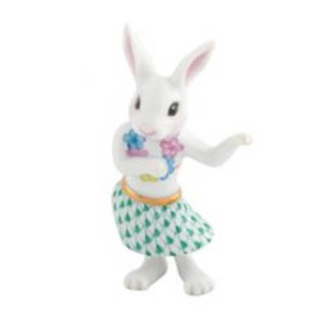 Rabbits & Bunnies (Single) Hula Bunny- Green - No Box