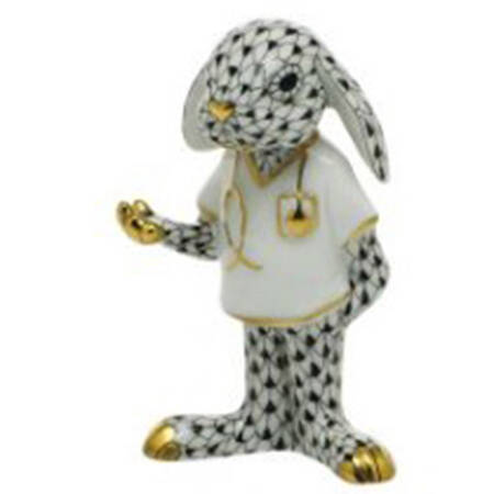 Rabbits & Bunnies (Single) Medical Bunny- Black - No Box