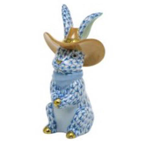 Rabbits & Bunnies (Single) Cowboy Bunny- Blue - No Box