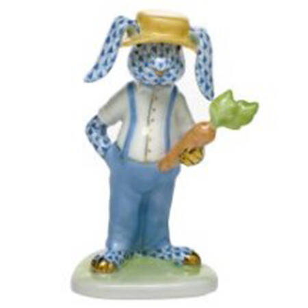 Rabbits & Bunnies (Single) Farmer Bunny- Blue - No Box