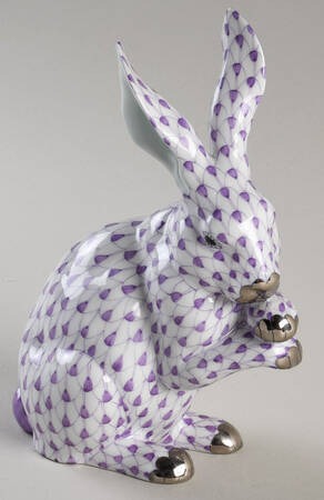 Rabbits & Bunnies (Single) Bunny Paws Up-Lilac/Platnium Paws/Nos - No Box