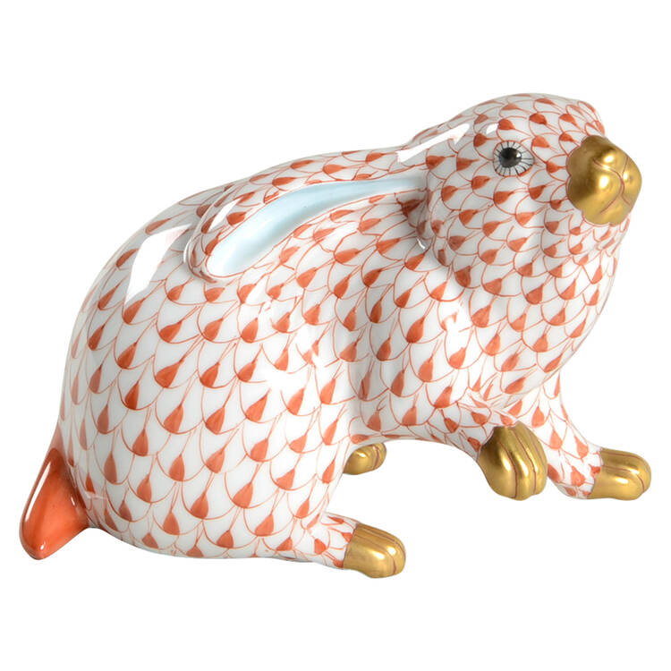 Rabbits & Bunnies (Single) Rabbit Sitting-Rust - No Box