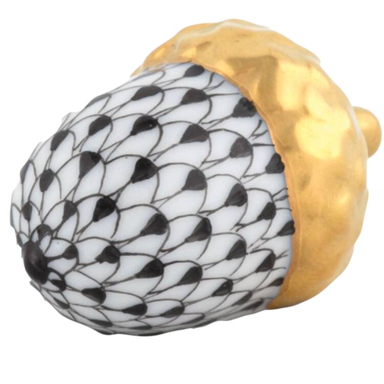 Floral-Plant Acorn-Black - No Box