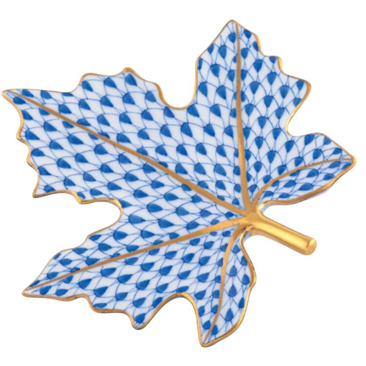 Floral-Plant Maple Leaf-Sapphire - No Box