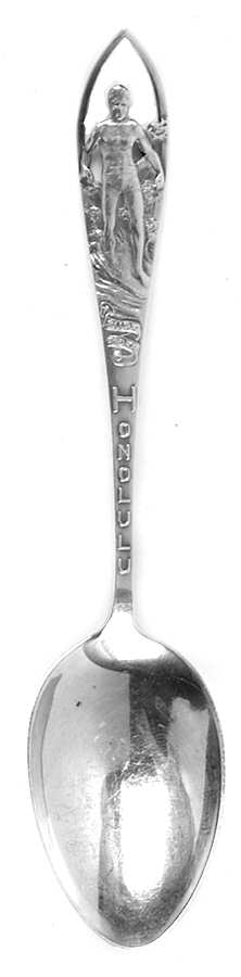 Hawaii Souvenir Spoons Surf Rider-Honolulu - No Box
