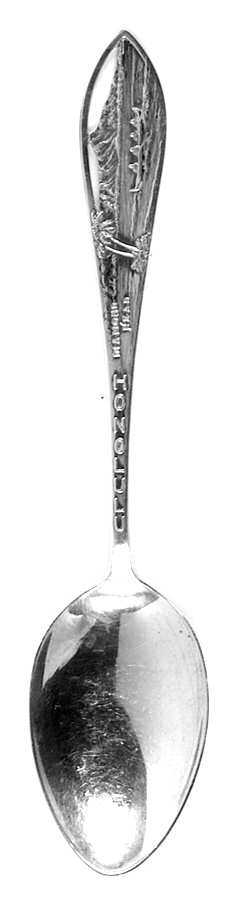 Hawaii Souvenir Spoons Diamong Head-Honolulu - No Box