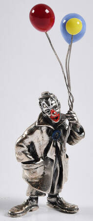 Pagliacci d'Argento Collection Clown With 3 Balloons - Boxed