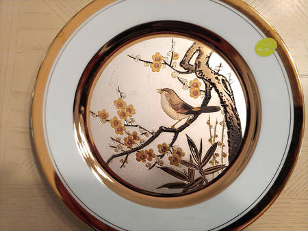 Chokin Art Bird On Branch - No Box