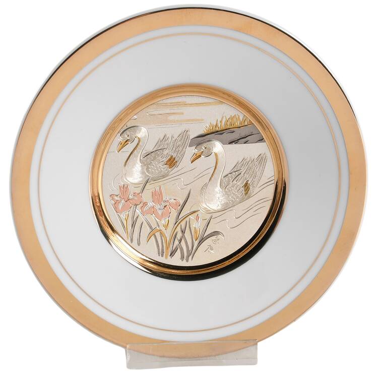 Chokin Art Swans-White - No Box