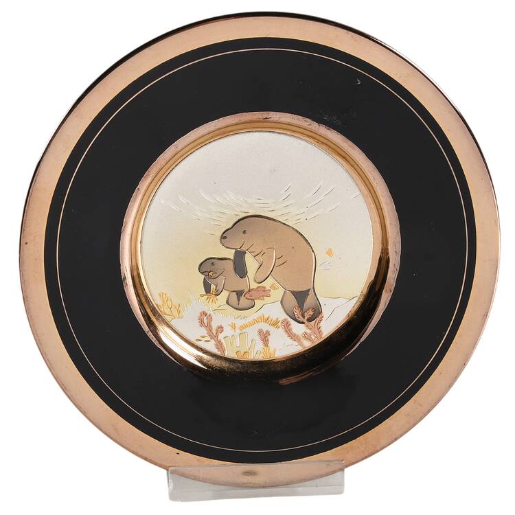 Chokin Art Manatee & Calf - No Box