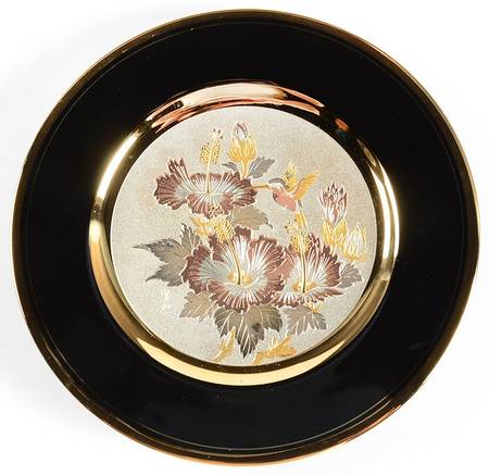 Chokin Art Hummingbird And Flowers - No Box