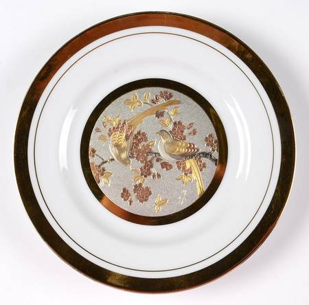 Chokin Art Two Birds Multi Feather - No Box