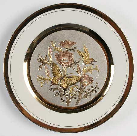 Chokin Art Butterfly & Flowers - No Box