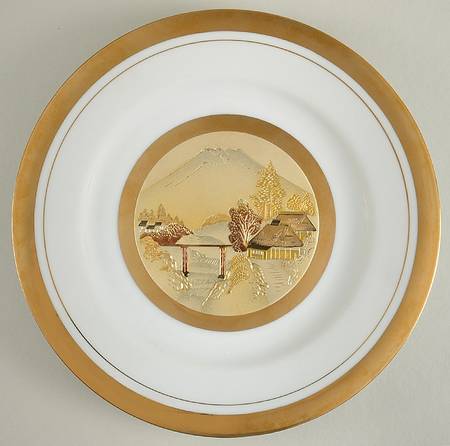 Chokin Art Mountain Scene - No Box