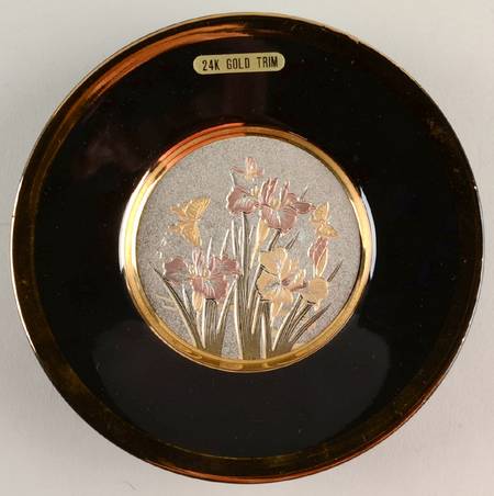 Chokin Art Iris And Butterfly - No Box 60